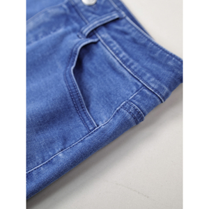 Jupe longue en jean Paola Riboni pour femme, coupe ample évasée, délavée clair, style élégant pour l'été, le printemps et l'automne - Product Image 3