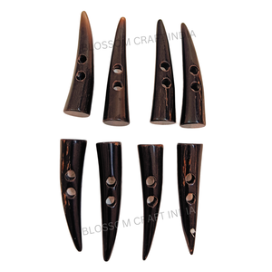 Cuchara de palanca de cuerno de búfalo natural personalizada Botones de cuerno de buey y búfalo estilo Ángel para ropa de invierno y Blazers - Product Image 5