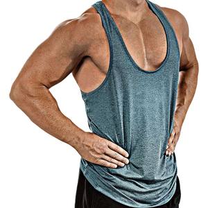 Débardeur de sport personnalisé pour homme, débardeur de sport pour homme, logo, polyester, bleu, sans manches, débardeur de sport pour la salle de sport - Product Image 3