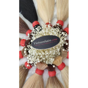 Extensions de cheveux vierges Remy vietnamiens à double tirage Cheveux humains blonds naturels lisses de qualité 10A - Product Image 1