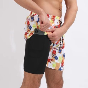 Short de bain imprimé personnalisé pour hommes haute qualité été mode coton respirant tendance sport Fitness entraînement hommes Shorts - Product Image 5