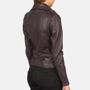 Chaquetas de cuero de moda para mujer de alta calidad MOQ bajo chaqueta de cuero genuino de todos los tamaños para la venta - Product Image 3