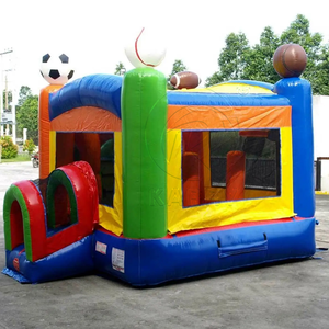 Structure gonflable robuste avec toboggan, en PVC, pour usage commercial, jeux sportifs - Product Image 1