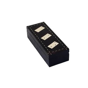 Caja de dominó de madera negra hecha a mano, juego divertido de tendencia para niños de todas las edades, para la temporada de primavera - Product Image 1