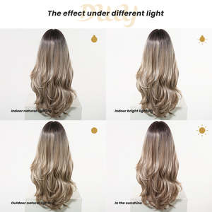 Liora-DWY SkinWeft High Quality Straight Glueless Synthetic <b>Wig</b> Transparent Front Adjustable 32 Inches Loose Wave Free Part" - Product Image 6