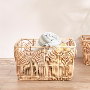 Panier de rangement rond en rotin naturel fait main Shirley, écologique et multifonctionnel, fabriqué à Hanoï - Product Image 3