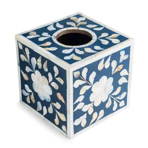 Caja de pañuelos de MDF cuadrada con diseño Floral moderno, contenedor de almacenamiento de joyería versátil, incrustaciones de perlas Madre, superventas, decoración para el hogar, Hotel y coche - Product Image 1