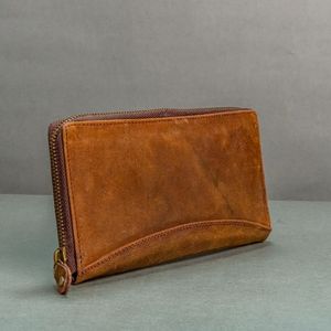 กระเป๋าสตางค์ผู้หญิงหนังแท้ยาวหลายช่องใส่บัตรกระเป๋าสตางค์ความจุขนาดใหญ่สำหรับผู้หญิงกระเป๋าใส่โทรศัพท์มือถือหลายช่อง - Product Image 1