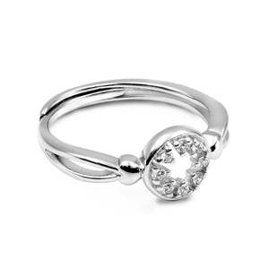 Anillo Zarkan de Plata 925 con Incrustaciones de Piedras Preciosas, Diseño de Estrella en Forma de Mano, Talla Única para Niños, Estilo Casual para Oficina - Product Image 3