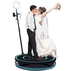 Compre 360 Selfie Photo Booth Machine Plataforma giratoria de cámara para iPad Entrega rápida para fiestas de cumpleaños Bodas y eventos - Product Image 1