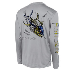 Vente chaude léger en plein air à manches longues maillot de pêche UPF 50 respirant séchage rapide 100% polyester chemise athlétique - Product Image 4