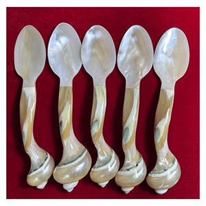 Cuillère en nacre naturelle, cuillère de service en coquille de perle pour les sucreries, les sauces et la présentation des repas, Vietnam - Product Image 2