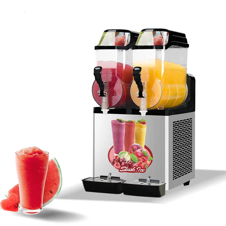 Mesin es krim milkshake komersial tiga kepala mesin peleburan es pasir dan salju kontrol independen
