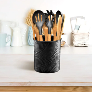 Decorative Handcrafted Leaf Embossed Design Metal Cutlery Holder in Low Cost - Product Image 4