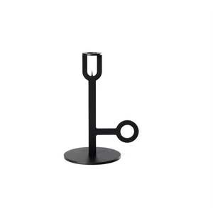 Premium Black Durable Metallic Taper Candle Stick Stand Customized Shaped Table Centerpiece Decor <b>Glass</b> Candle Holders <b>Lanterns</b> - Product Image 4