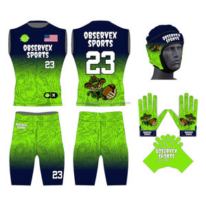 Uniformes de football américain 7v7 personnalisés, uniformes de compression pour jeunes, uniformes sans manches pour football américain 7v7 - Product Image 3