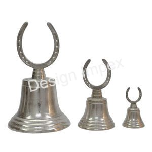 Cloche décorative OEM ODM personnalisé métal artisanat maison religieux décoratif cheval chaussure cloche vente en gros argent cloche événement fournitures - Product Image 3