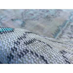 Alfombra Turca de 5.1x7.2 pies, Alfombra Vintage, Alfombra con Rayas Azules - Product Image 5