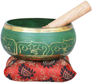 Cuenco de latón moderno hecho a mano de Color personalizado artesanías de Metal pulido de forma personalizada para meditación Chakra de sonido desechable - Product Image 2