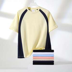 Camiseta personalizada de algodón de alta calidad para hombres Camiseta unisex de manga raglán en blanco de peso pesado de gran tamaño para hombres - Product Image 1