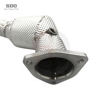 Downpipe catalytique à haut débit en acier inoxydable SDO pour Ferrari California 4.3L 2009-2014 avec bouclier thermique industriel