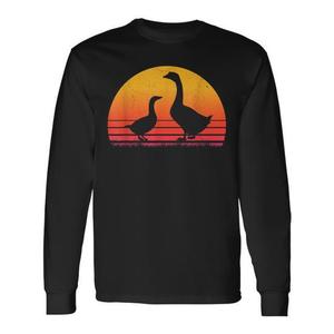 T-shirt promozionale Goose Retro Vintage Sunset a maniche lunghe - Product Image 1