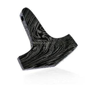 Martillo de Thor Acero de Damasco forjado a mano medieval martillo de Thor colgante encanto acero al carbono sin cuello con alta calidad - Product Image 1