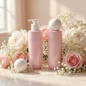 Luxury Lotion <b>Spray</b> Bottle Round PET 200ml Pink Fine Mist <b>Spray</b> for Face Mist Body Oil Serum Vietnam Factory OEM ODM - Product Image 2