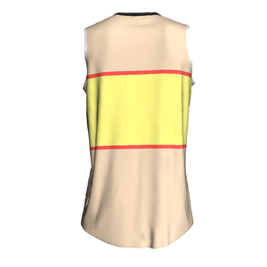 Camiseta de Baloncesto Sublimada Personalizada, Cuello en V, Sin Mangas, Absorbe la Humedad, Uniforme de Equipo Unisex para Adultos, Bloques de Color, Poliéster - Product Image 6