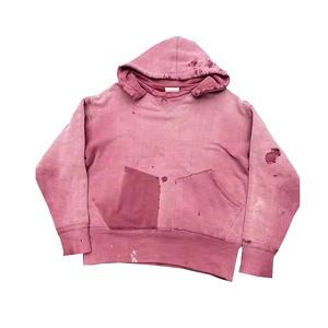 Sweat à capuche en jersey vintage délavé à l'acide personnalisé pour hommes 100% coton impression numérique teint en plaine pour l'hiver - Product Image 4