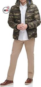 Custom logo <b>Men's</b> <b>Camo</b> Flag Winter <b>Coat</b> with Hood Zipper Closure Casual Canvas Style New Arrival Washed Techniques Puffer Jacket - Product Image 3