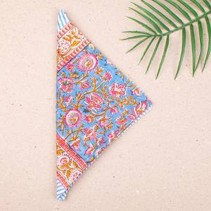 Handcrafted Cotton Bandana Handblock Printed Summer Neck <b>Scarf</b> Boho Hair <b>Wrap</b> - Product Image 4