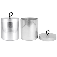 Récipient métallique vide cosmétique en métal Pot en aluminium noir mat Boîtes de conserve vides en aluminium Boîtes à bougies en métal