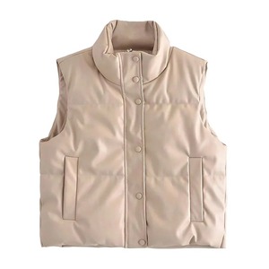 Winter Autumn <b>Women</b> Fall Winter <b>Puffer</b> Vests <b>Jackets</b> Warm Sleeveless Coats <b>Crop</b> Waistcoat Streetwear - Product Image 6