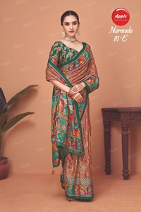 สารีผ้าไหมแท้พิมพ์ลายโดลาส่าหรีแบบดั้งเดิมมีรายละเอียดแบบ Zari ชุดส่าหรีผ้าไหมบริสุทธิ์สำหรับปาร์ตี้งานแต่งงาน - Product Image 5