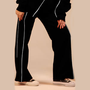 Pantalon de détente minimaliste pour femme, article tendance, jambe droite, tissu doux, port quotidien décontracté, prix de gros - Product Image 2