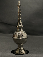 Arroseur traditionnel fait à la main décor marocain couleur personnalisée argent gracieux fleur conception OEM bougies accessoires de parfum