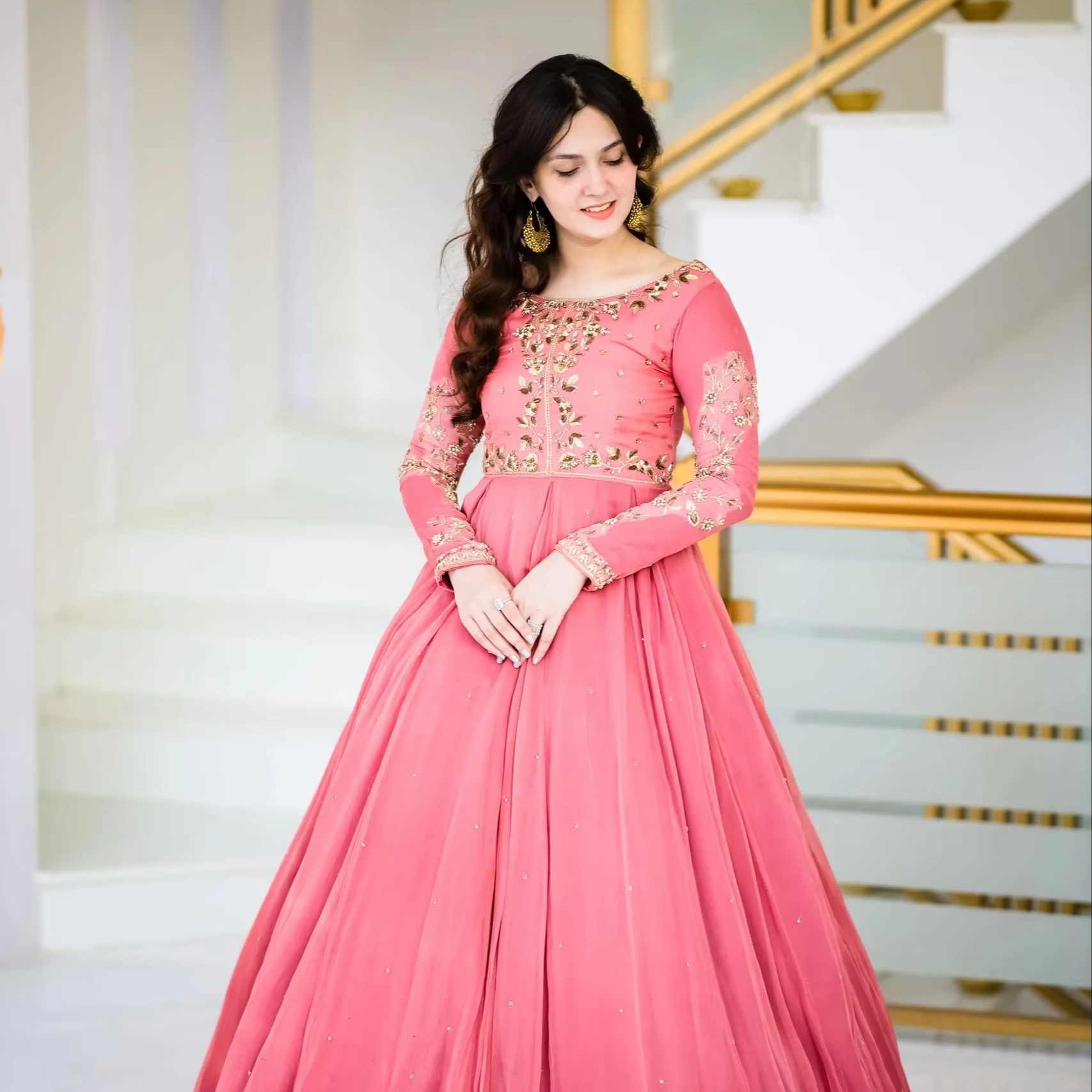 ball night dress for ladies Ladivine J855 A-line Formal Evening Dress with Pockets – Sparkly Gowns main image 0