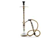 Nouveau style, design créatif, luxe, finition laquée personnalisée, ensemble de chicha Farida en laiton massif de type droit et haut, 85 cm