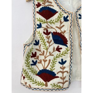 Abrigo de invierno hecho a mano unisex, Chaleco Corto hippie bohemio de tejido caprichoso elegante, chaqueta de tela Suzani de algodón al por mayor, ropa exterior - Product Image 3