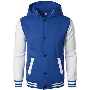 Chaqueta de béisbol Varsity para hombre con estilo, chaqueta universitaria de invierno con patrón de letras a la moda con envío DDP de cuero largo - Product Image 1