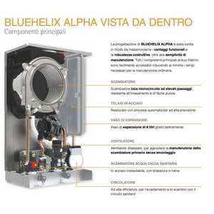 Système de chauffage et de climatisation domestique à condensation Ferroli Bluehelix Alpha 34C ErP 35 kW fonctionnant au méthane ou au GPL - Product Image 4