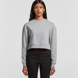 Crop top con logotipo personalizado para mujer, top liso en blanco de alta calidad, 65% algodón, 35% poliéster, ropa de calle, camisetas para el sudor - Product Image 4
