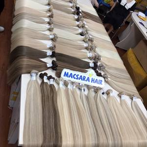 Extensions de cheveux vierges vietnamiens de haute qualité en gros, tissées à la machine, lisses, couleur claire - Product Image 2