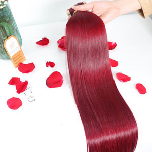 ผมต่อสีเบอร์กันดี เรมี่แท้ ไม่ผ่านการแปรรูป เกรดเวอร์จินเวียดนาม 12A คุณภาพสูงสุด แบบเทปติดเอง แบบดับเบิ้ลเวฟท์ 100 กรัม - Product Image 4