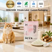Litière pour chat en cassave de qualité supérieure, biodégradable, forte absorption, sans poussière, contrôle des odeurs