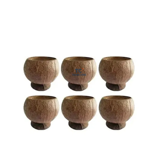 Venta al por mayor de tazas de coco reutilizables de Vietnam/taza de coco natural, tazas de café y platillos, juego de Taza y plato de té - Product Image 5