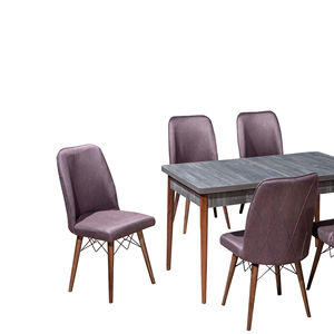 Juego de Mesa de Comedor Extensible, Superficie de Madera Aglomerada Resistente, 6 Plazas, Diseño Moderno Ecológico para Uso en el Hogar y Hoteles - Product Image 1