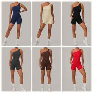 Ropa de Yoga de un Solo Hombro, Ropa Deportiva para Gimnasio, Ropa Deportiva para Mujer, Traje Deportivo, Traje Corto para Mujer, Mono para Mujer - Product Image 3