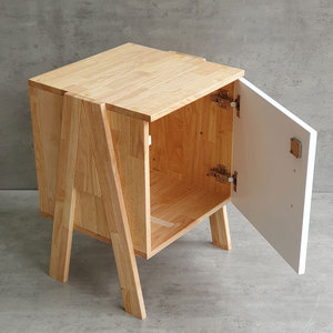Mini White A-Frame Locker with Lockable <b>Door</b> 40x40x48cm Storage Unit Personal TCN68005 - Product Image 5